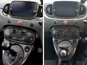 FIAT 500 Audio System Frame Cover - Carbon Fiber